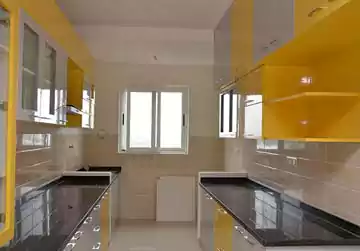 Custom design kitchen with Modern villa interior design Bangalore